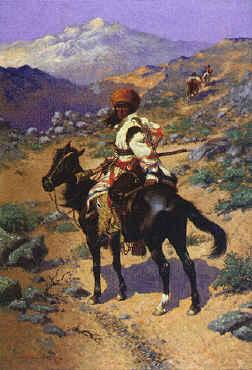 Frederick Remington Indian Trapper Sweden oil painting art